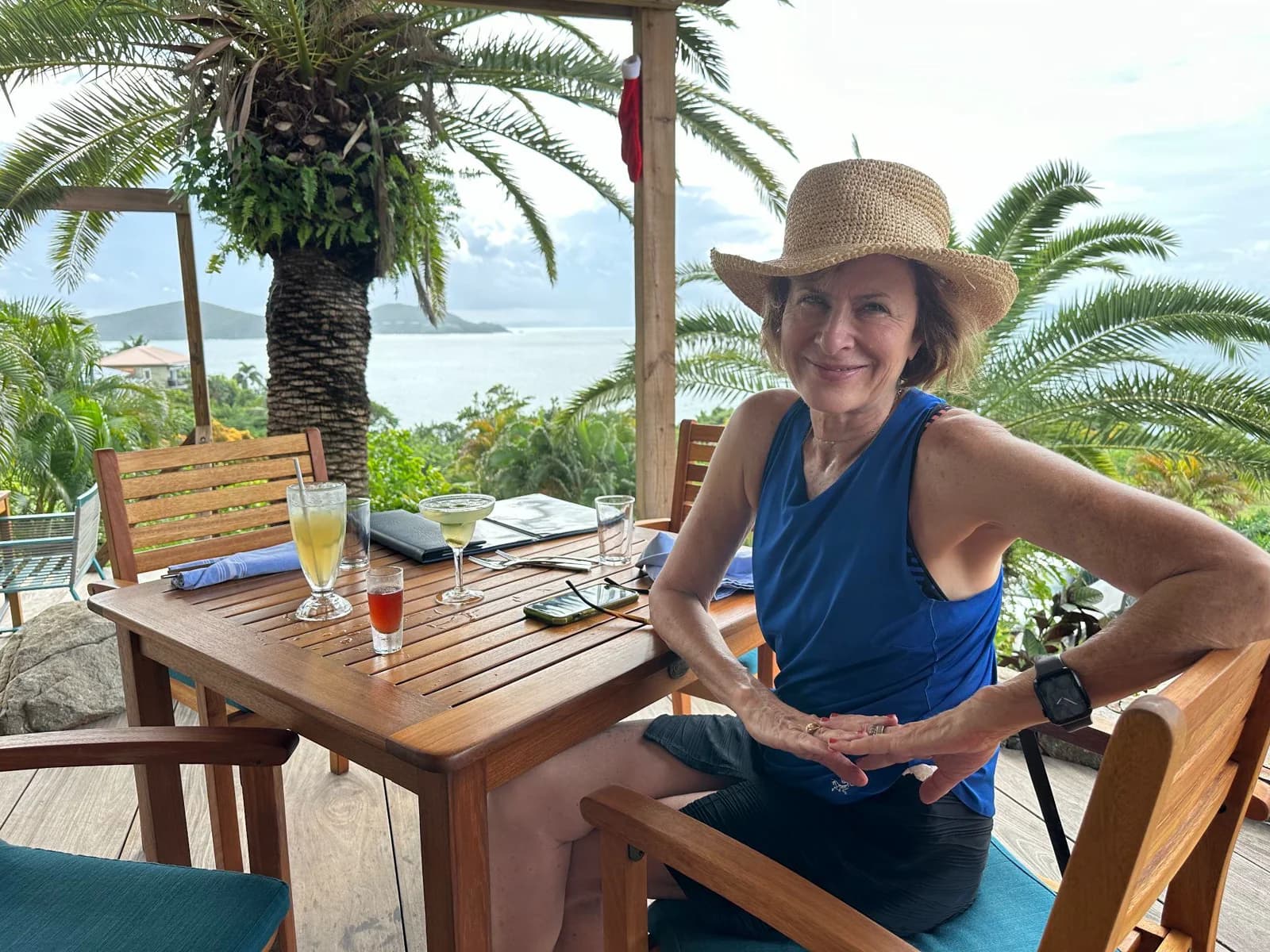Patti Tauber seated outdoors